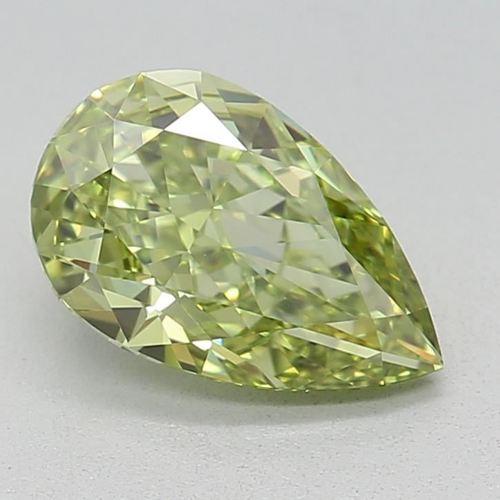 1.02 Ct. Fancy Vivid Green Pear Lab Grown Diamond
