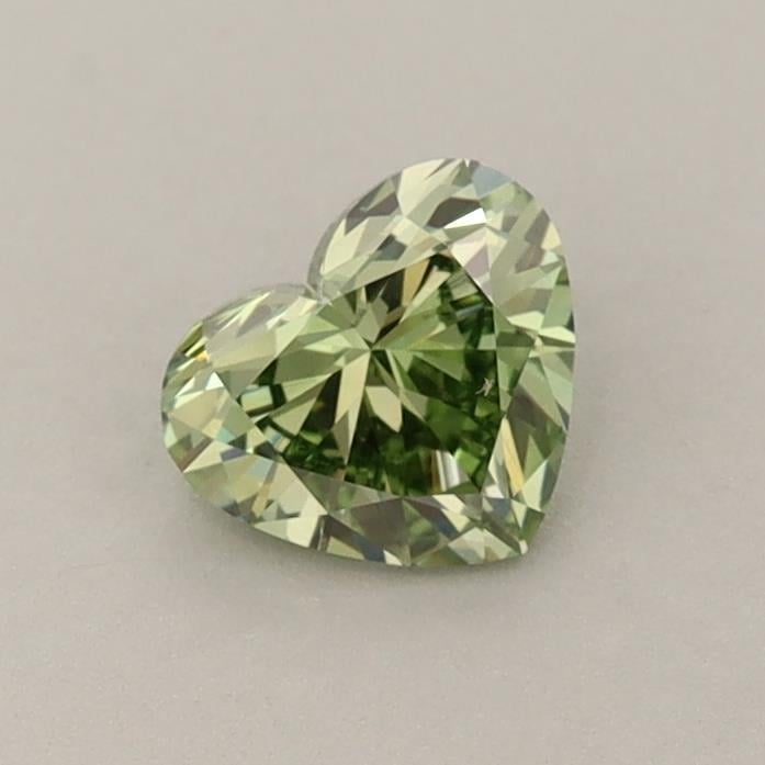 0.54 Ct. Fancy Vivid Green Heart Lab Grown Diamond