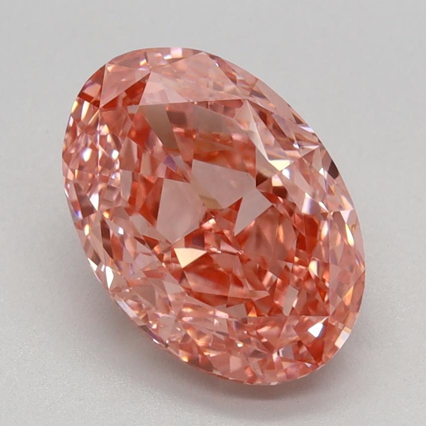2.16 Ct. Fancy Vivid Pink Oval Lab Grown Diamond