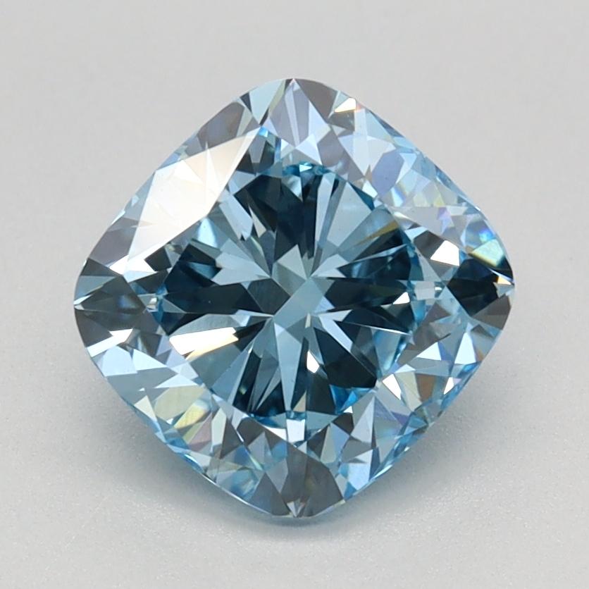 1.59 Ct. Fancy Vivid Blue Cushion Lab Grown Diamond
