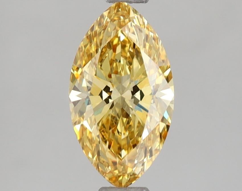 1.22 Ct. Fancy Vivid Yellow Marquise Lab Grown Diamond