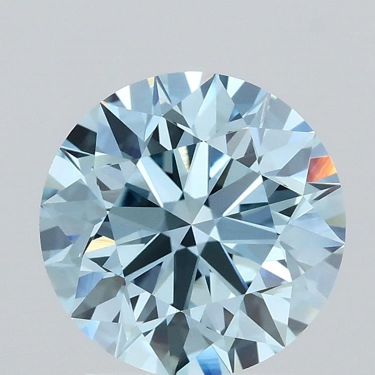 2.21 Ct. Fancy Vivid Blue Round Lab Grown Diamond