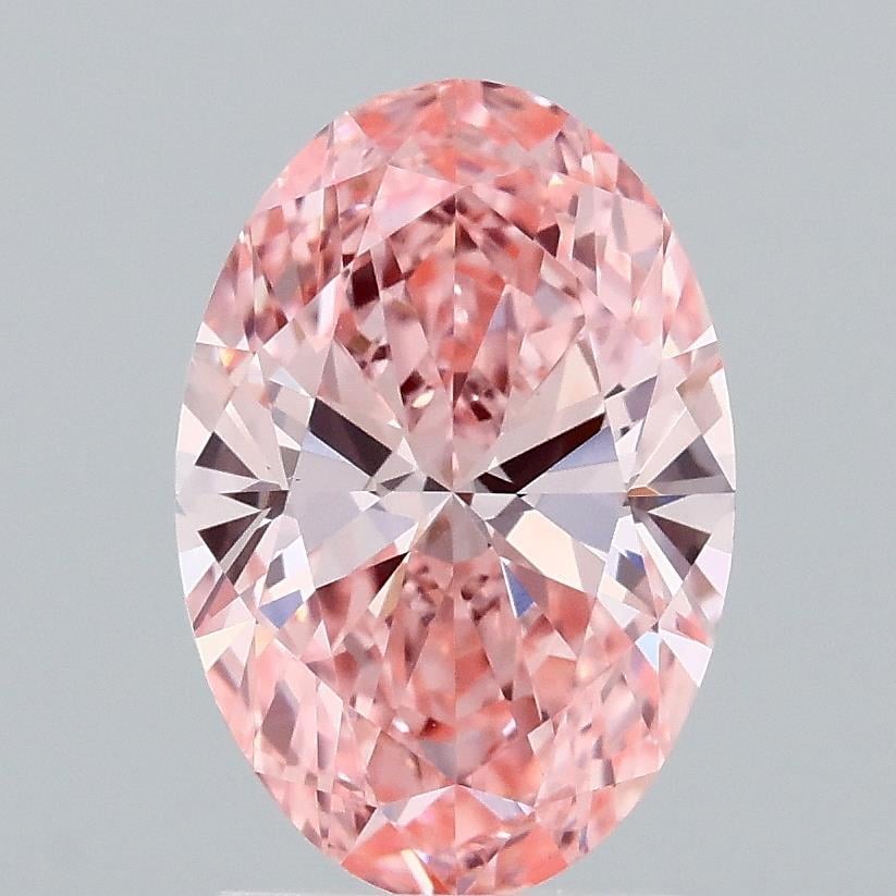 2.01 Ct. Fancy Vivid Pink Oval Lab Grown Diamond