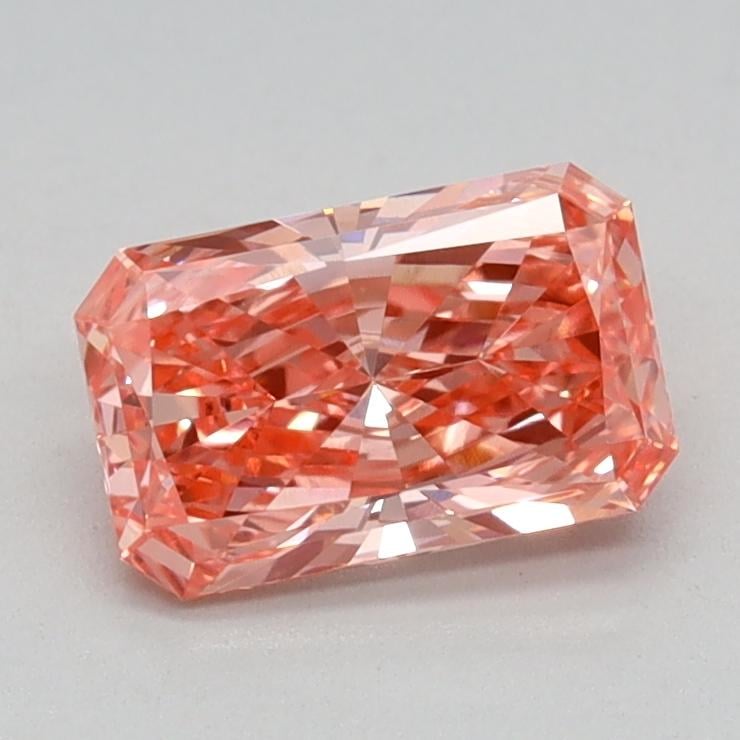 0.72 Ct. Fancy Vivid Pink Radiant Lab Grown Diamond