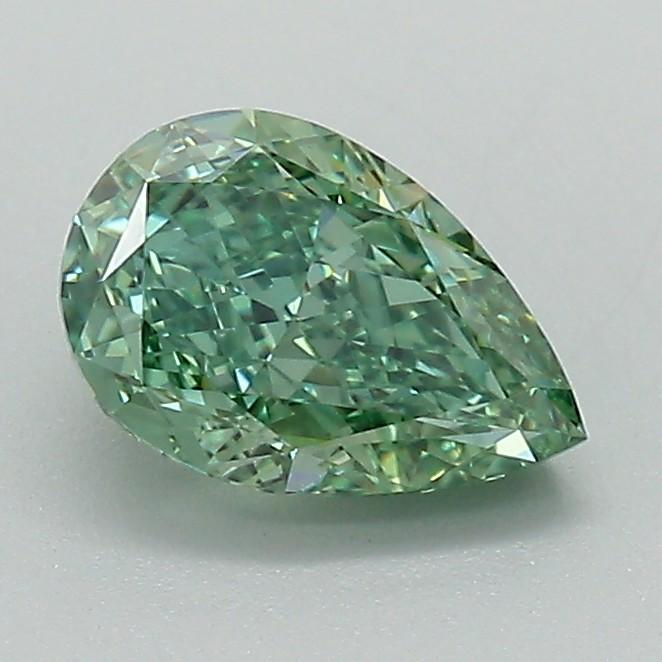 1.02 Ct. Fancy Vivid Green Pear Lab Grown Diamond