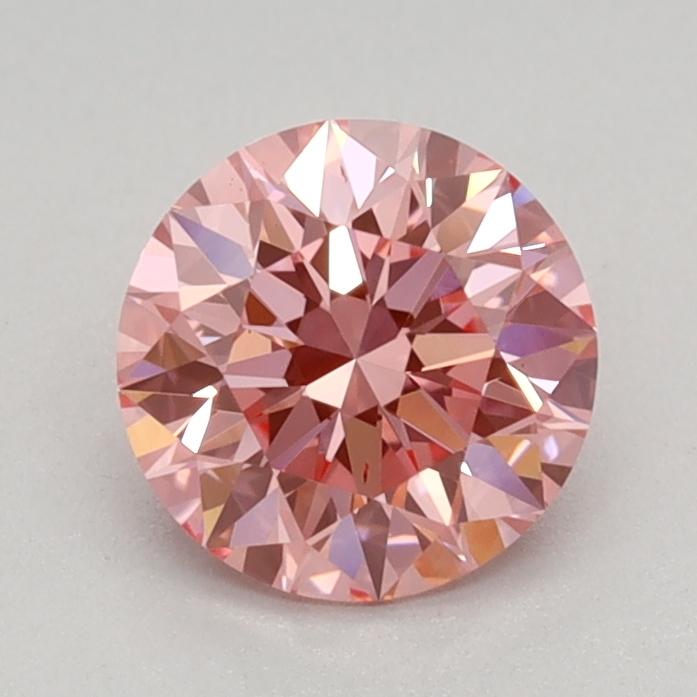 0.70 Ct. Fancy Vivid Pink Round Lab Grown Diamond