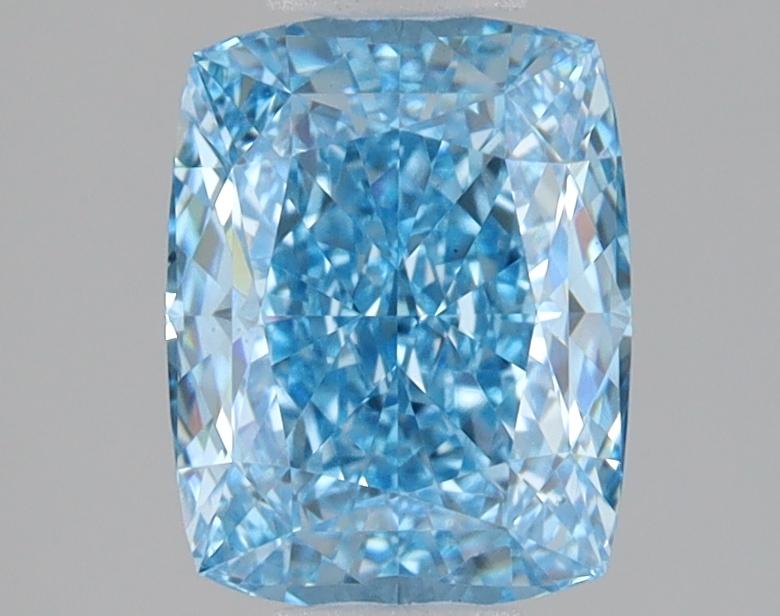 2.05 Ct. Fancy Vivid Blue Cushion Lab Grown Diamond