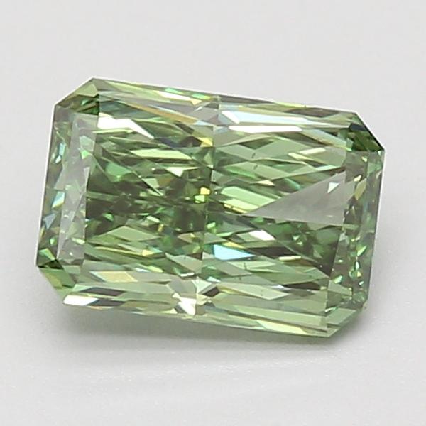 1.53 Ct. Fancy Vivid Green Radiant Lab Grown Diamond