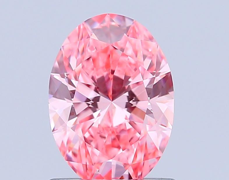 1.01 Ct. Fancy Vivid Pink Oval Lab Grown Diamond