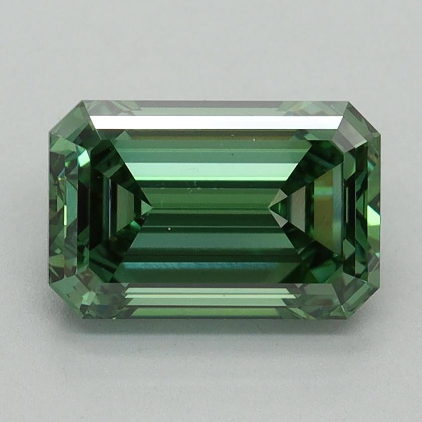2.22 Ct. Fancy Vivid Pacific Green Emerald Lab Grown Diamond