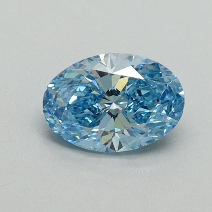 0.51 Ct. Fancy Vivid Blue Oval Lab Grown Diamond
