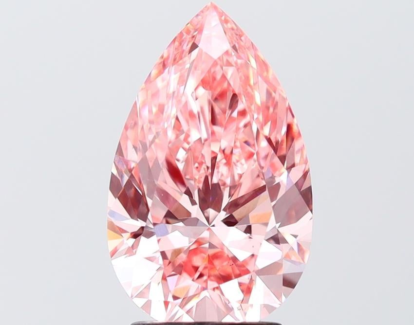 3.01 Ct. Fancy Vivid Pink Pink Pear Lab Grown Diamond