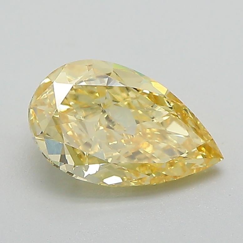 1.42 Ct. Fancy Vivid  Yellow Pear Lab Grown Diamond