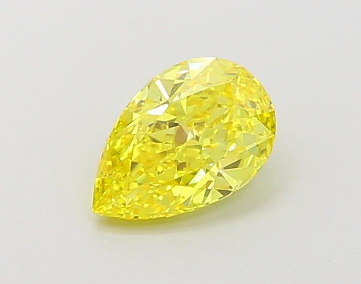 1.02 Ct. Fancy Vivid  Yellow Pear Lab Grown Diamond
