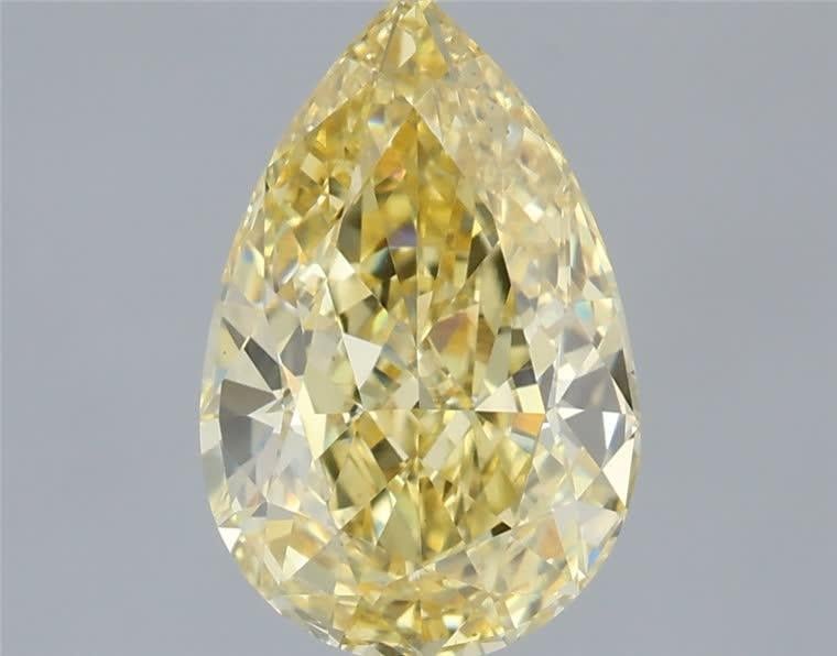 2.09 Ct. Fancy Vivid Yellow Pear Lab Grown Diamond
