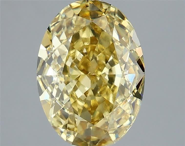 3.01 Ct. Fancy Intense Yellow Oval Lab Grown Diamond