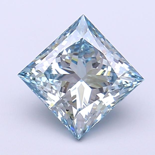 1.54 Ct. Fancy Vivid  Blue Princess Lab Grown Diamond