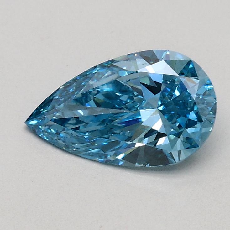 0.52 Ct. Fancy Vivid Blue Pear Lab Grown Diamond