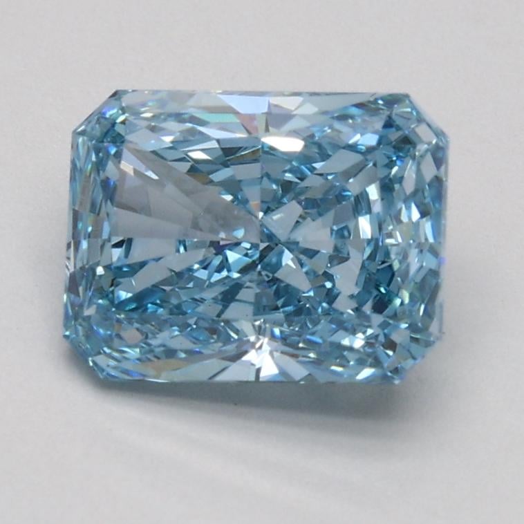 1.08 Ct. Fancy Vivid Blue Radiant Lab Grown Diamond