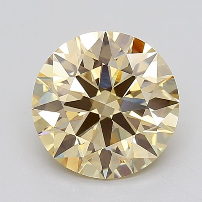 3.09 Ct. Fancy Light  Yellow Round Lab Grown Diamond
