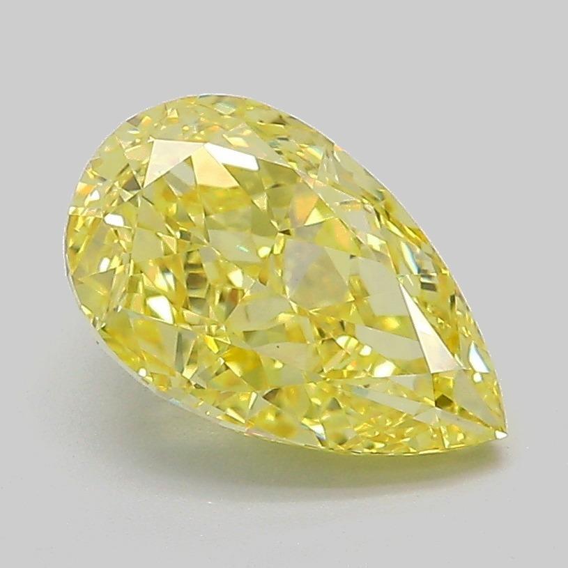 2.08 Ct. Fancy Vivid Yellow Pear Lab Grown Diamond