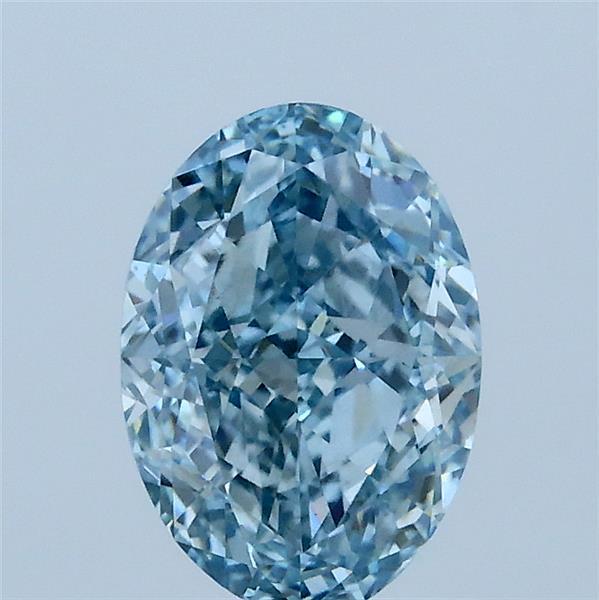 1.55 Ct. Fancy Vivid Blue Oval Lab Grown Diamond