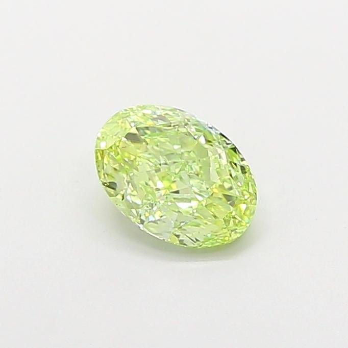 1.18 Ct. Fancy Vivid  Green Oval Lab Grown Diamond