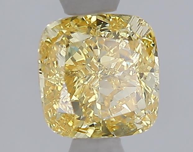 1.01 Ct. Fancy Intense  Yellow Cushion Lab Grown Diamond