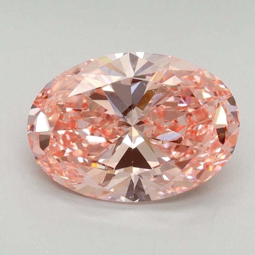 3.00 Ct. Fancy Vivid Pink Oval Lab Grown Diamond