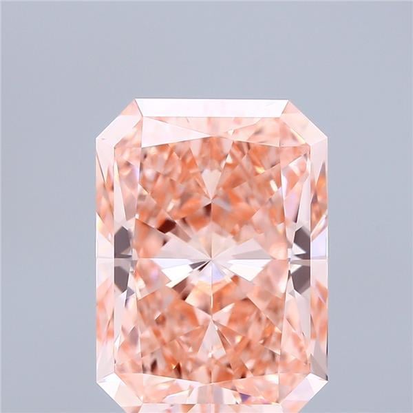 5.04 Ct. Fancy Vivid Pink Radiant Lab Grown Diamond