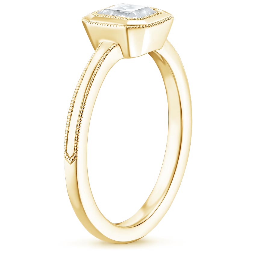 18K Yellow Gold Blair Bezel Ring, large side view