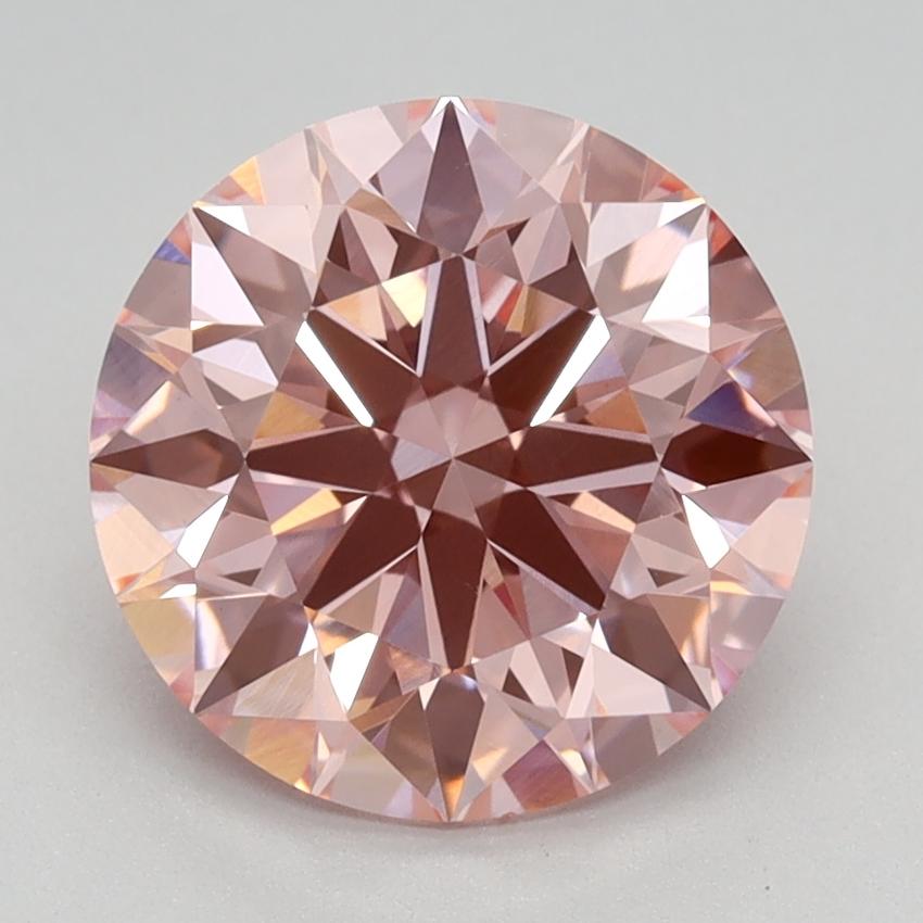 2.31 Ct. Fancy Vivid Pink Round Lab Grown Diamond