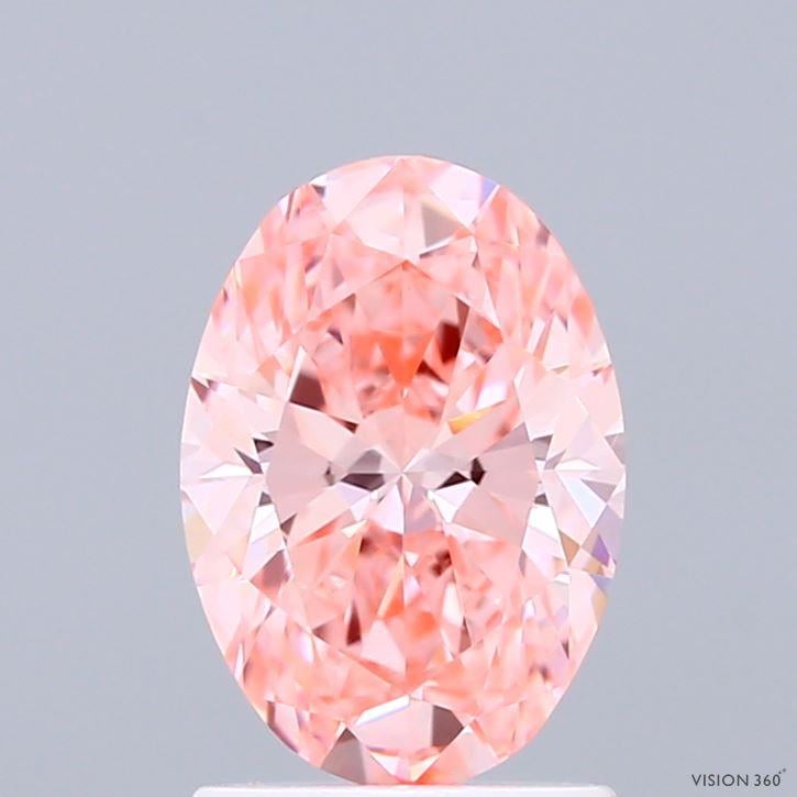 1.50 Ct. Fancy Vivid Pink Oval Lab Grown Diamond