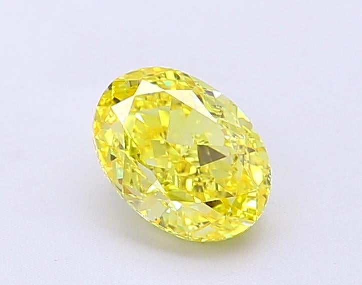 1.0 Ct. Fancy Vivid Yellow Oval Lab Grown Diamond