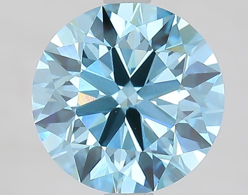 2.53 Ct. Fancy Vivid Blue Round Lab Grown Diamond