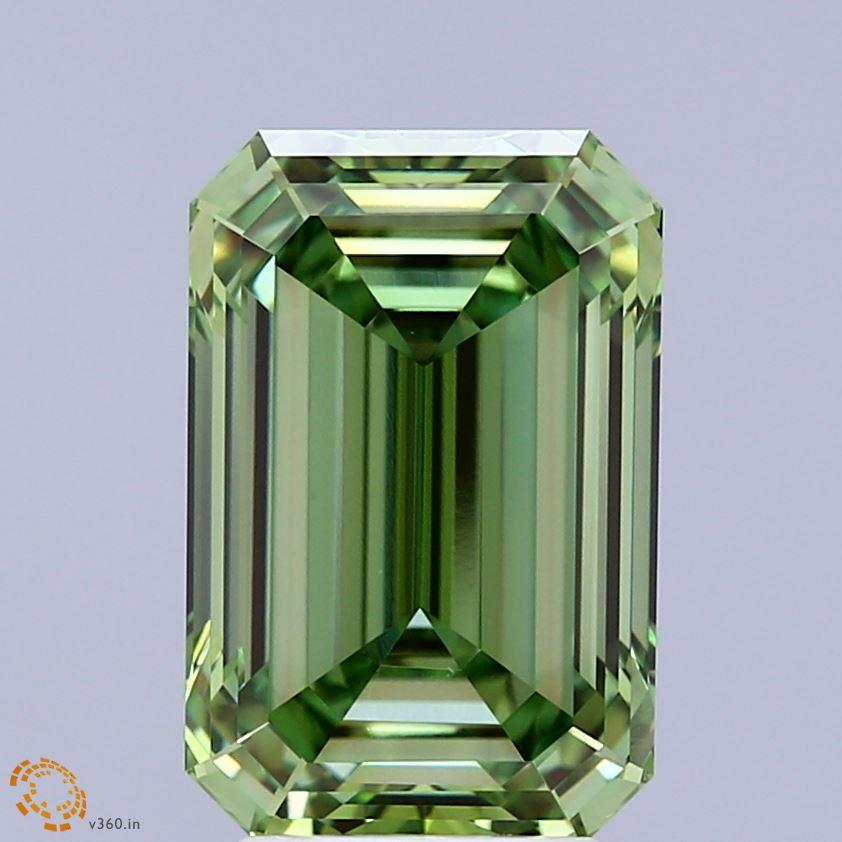 4.68 Ct. Fancy Vivid Green Emerald Lab Grown Diamond