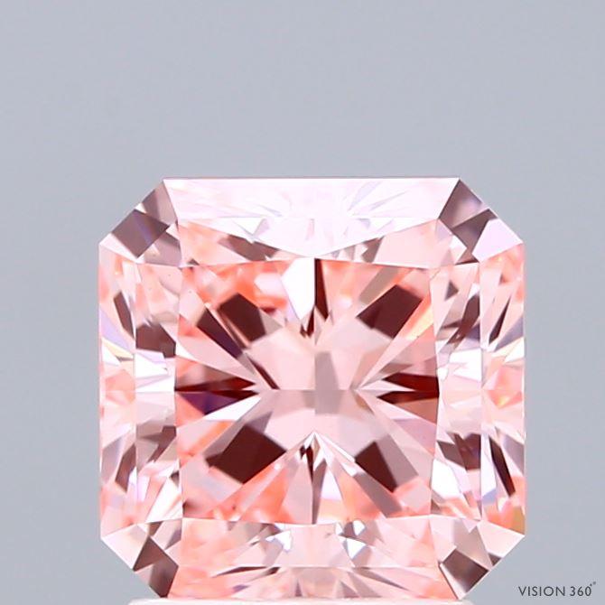 2.08 Ct. Fancy Intense Pink Radiant Lab Grown Diamond