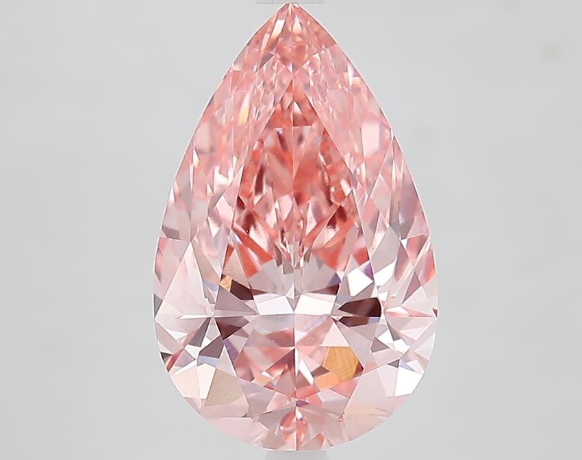 3.82 Ct. Fancy Vivid Pink Pear Lab Grown Diamond