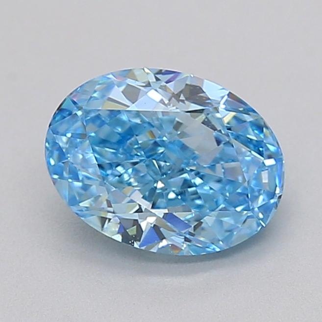 1.03 Ct. Fancy Vivid  Blue Oval Lab Grown Diamond