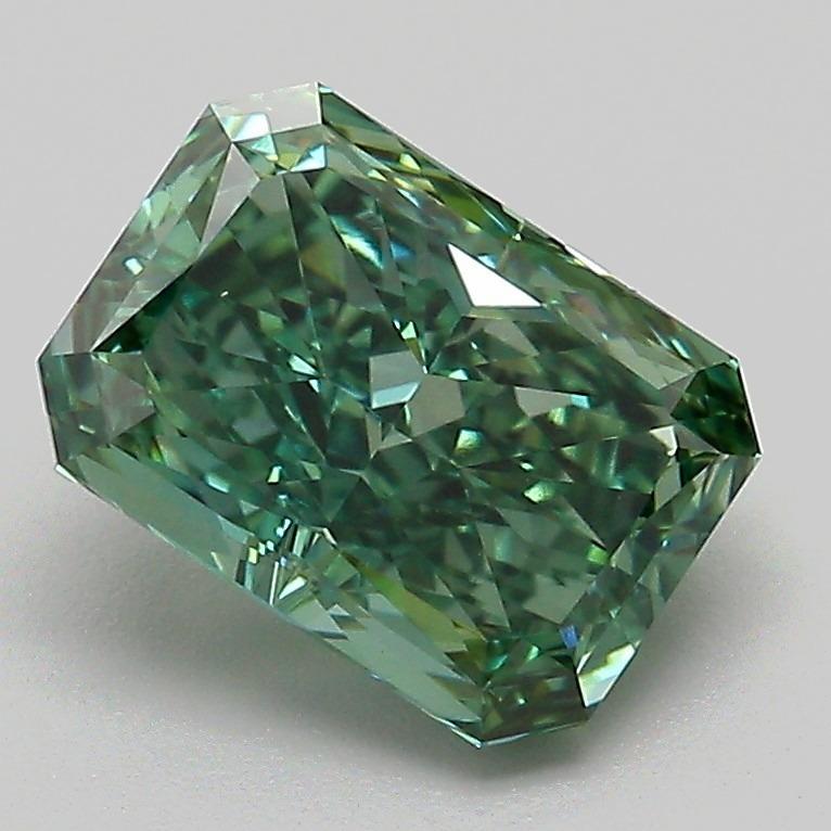2.04 Ct. Fancy Vivid Green Radiant Lab Grown Diamond