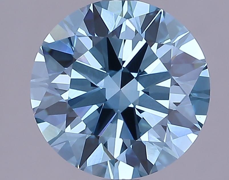3.00 Ct. Fancy Vivid Blue Round Lab Grown Diamond