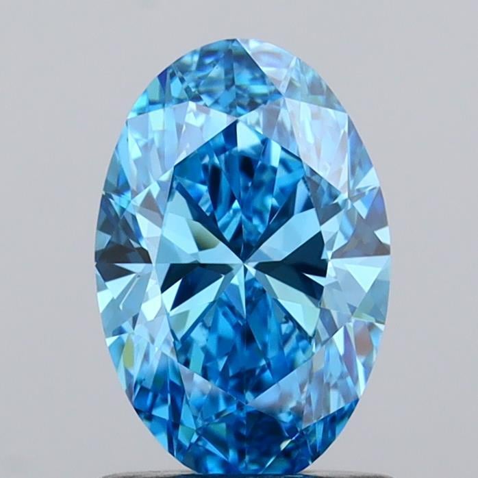 1.03 Ct. Fancy Vivid Blue Oval Lab Grown Diamond