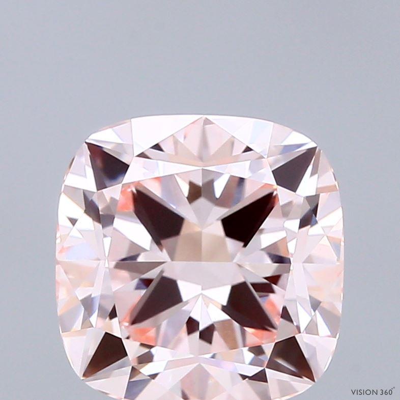 3.44 Ct. Fancy Intense Pink Cushion Lab Grown Diamond