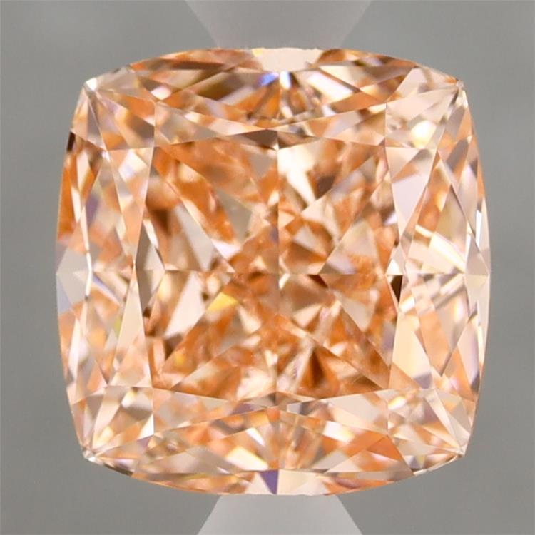 3.06 Ct. Fancy Vivid  Pink Cushion Lab Grown Diamond