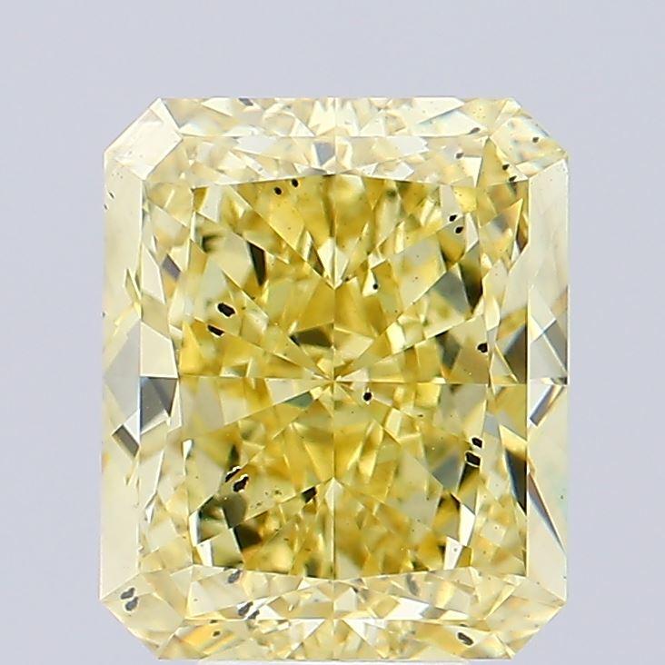 7.10 Ct. Fancy Intense Yellow Radiant Lab Grown Diamond