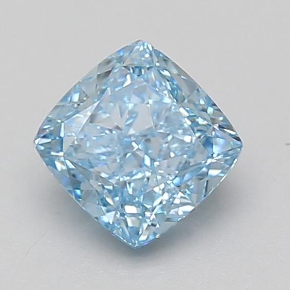 1.18 Ct. Fancy Vivid Blue Cushion Lab Grown Diamond