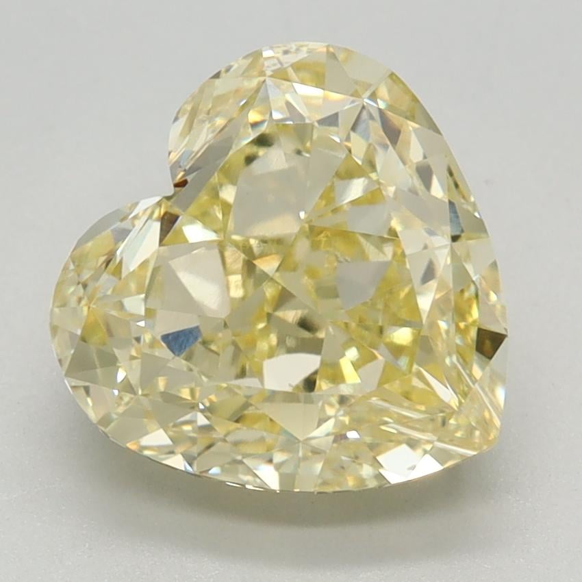 3.17 Ct. Fancy Intense Yellow Heart Lab Grown Diamond