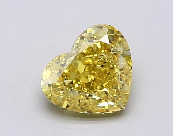 1.19 Ct. Fancy Vivid Yellow Heart Lab Grown Diamond