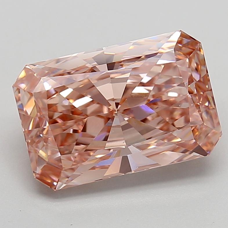 5.14 Ct. Fancy Vivid  Pink Radiant Lab Grown Diamond