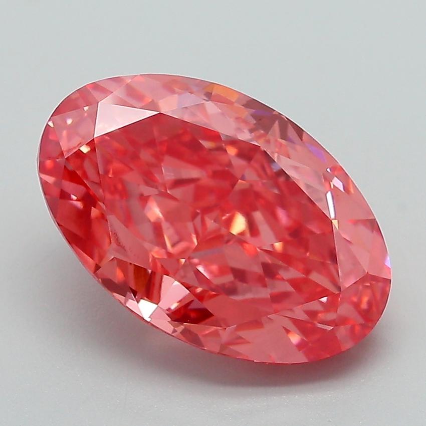 4.40 Ct. Fancy Vivid Pink Oval Lab Grown Diamond